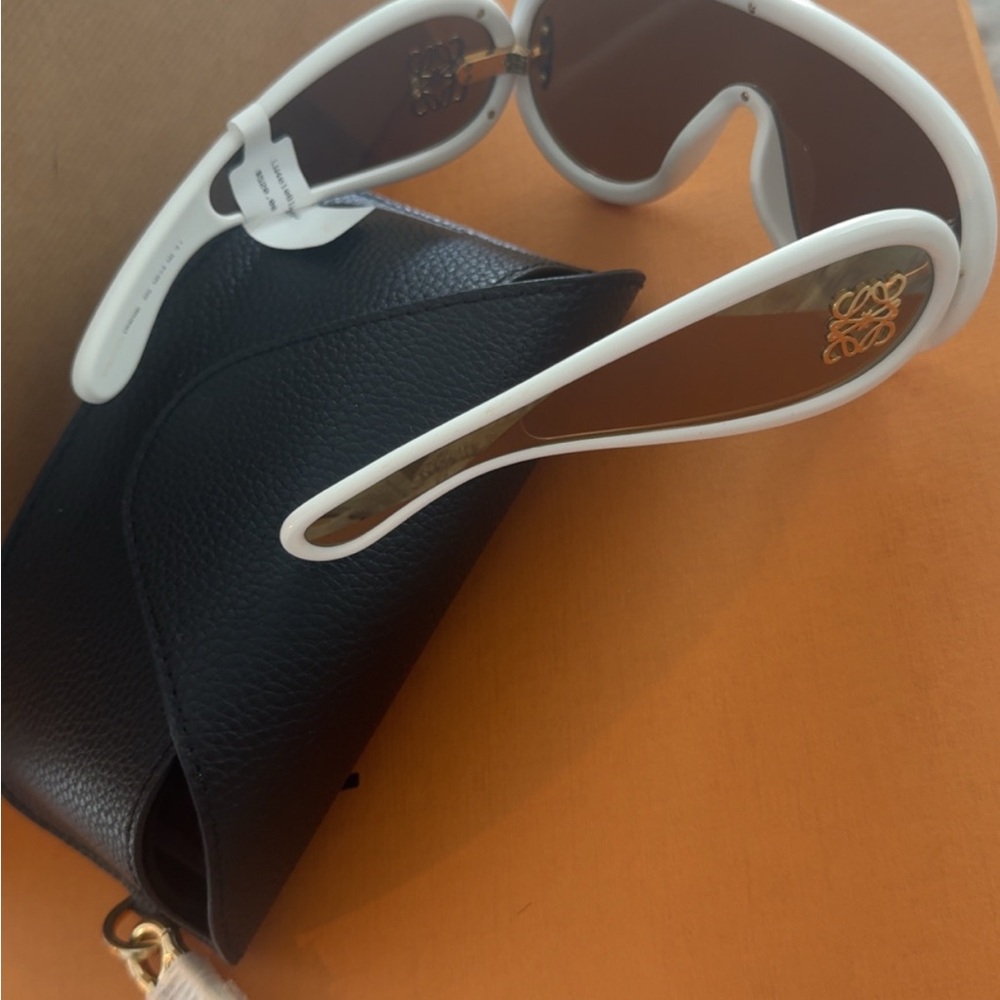 Loewe White Sunglasses with Black Case